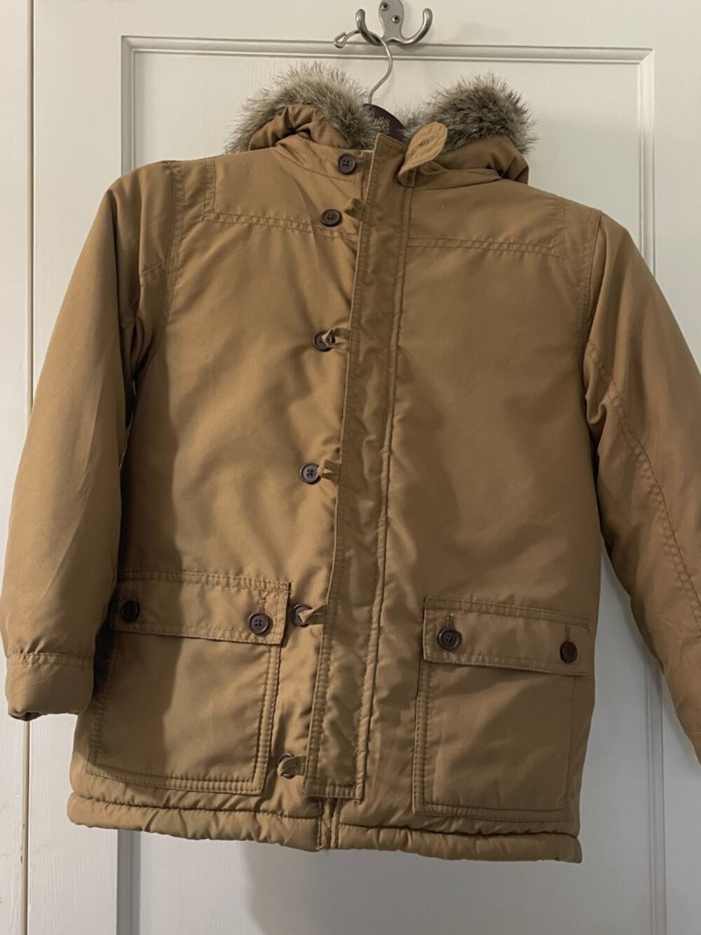 Gymboree Full-Zip Parka Jacket, Size 7-8 Fleece Lined hooded - Picture 2 of 8